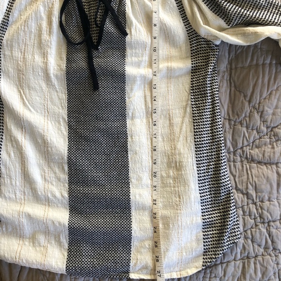 Ace&Jig cream & black gauzy cotton top M turnaround (can be worn front/back) - Picture 5 of 9